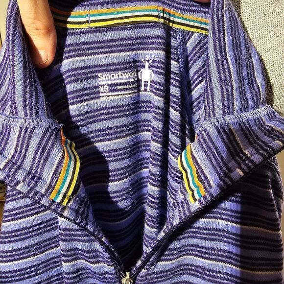 SMARTWOOL striped quarter zip - Picture 5 of 6